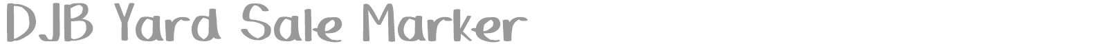 DJB Yard Sale Marker font preview